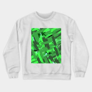 Green Abstract strokes design Crewneck Sweatshirt